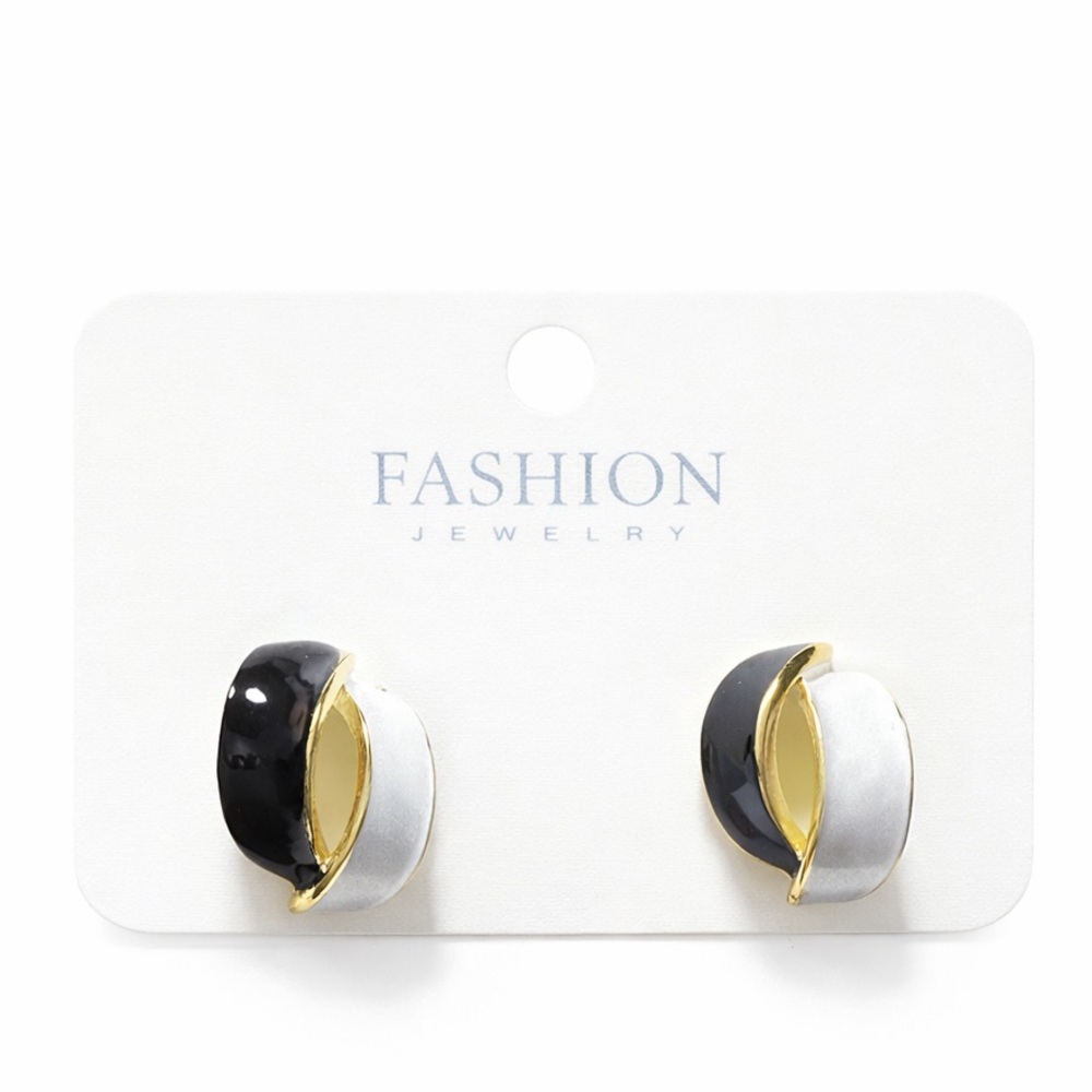 Black & White Enamel Studs